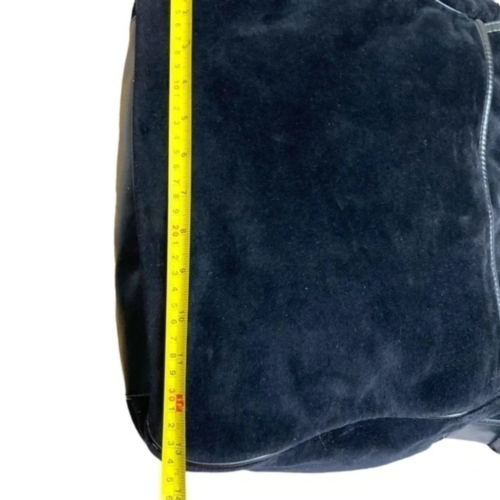 Juicy couture y2k vintage velour black laptop messenger bag rare